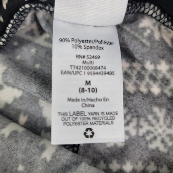 Time and Tru Women’s Soft High Rise Fitted Fair Isle Christmas Leggings - Picture 10 of 16